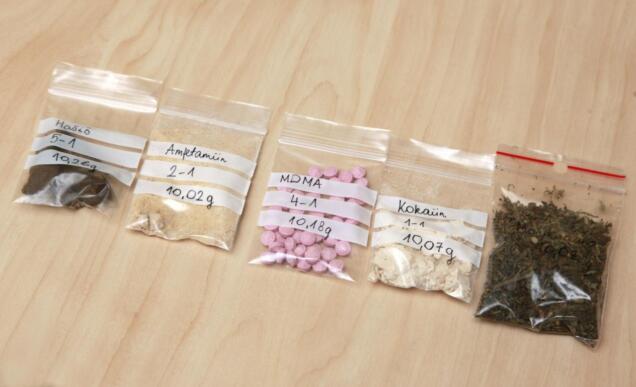 Hašiš, amfetamiin, kokaiin, MDMA, marihuaana