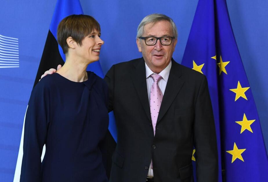 Eesti president Kersti Kaljulaid ja Euroopa Komisjoni president Jean-Claude Juncker.